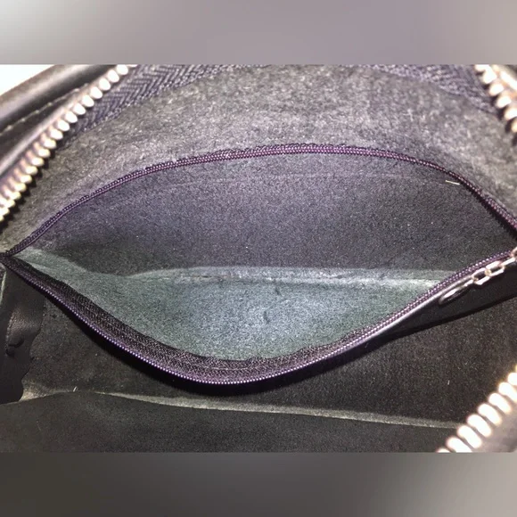 Vintage Coach Black Leather Top of Counter Compartment Bag #9167 with Hangtag - Picture 14 of 15